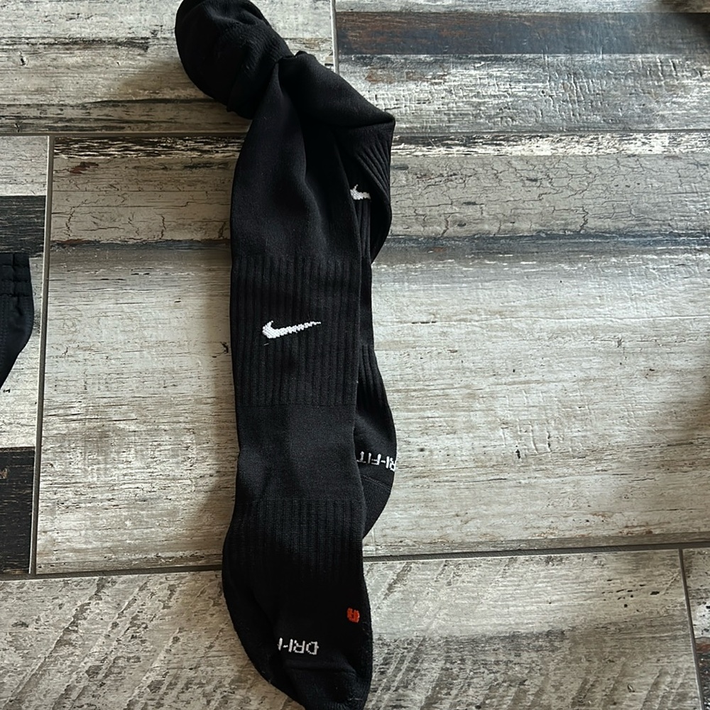 Black Nike soccer socks